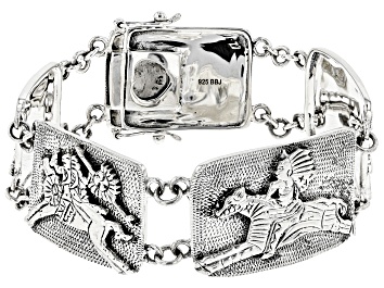 Picture of Pre-Owned Rhodium Over Sterling Silver Native American Horse Bracelet