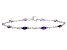 Pre-Owned Purple Amethyst With White Zircon Rhodium Over Sterling Silver Bracelet 2.43ctw