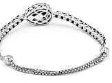 Pre-Owned Brown Sapphire Platinum Over Silver Bracelet 6.56ctw