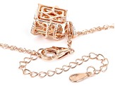 Pre-Owned Champagne And White Cubic Zirconia 18k Rose Gold Over Sterling Silver Pendant With Chain 1