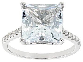 Picture of Pre-Owned Blue Aquamarine Rhodium Over 14k White Gold Ring 3.78ctw