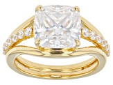 Pre-Owned White Cubic Zirconia 18k Yellow Gold Over Sterling Silver Ring 9.04ctw