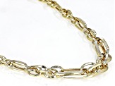 Pre-Owned 10K Yellow Gold Graduated Mixed Link 18 Inch Necklace