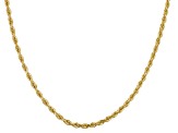 Pre-Owned 10k Yellow Gold Hollow Rope Chain Necklace 18 inch 2.7 Mm