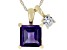 Pre-Owned Purple Amethyst 10k Yellow Gold Pendant with Chain 1.08ctw