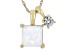 Pre-Owned Multi Color Lab Created Opal 10k Yellow Gold Pendant with Chain 0.59ctw