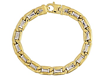 Picture of Pre-Owned 14k Yellow And White Gold Two-Tone Mariner Link Bracelet 8.5 inch 8.5mm