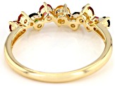 Pre-Owned Multi-Tourmaline 14k Yellow Gold Ring .45ctw