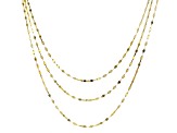 Pre-Owned 10k Yellow Gold Three-Strand 18 Inch Necklace
