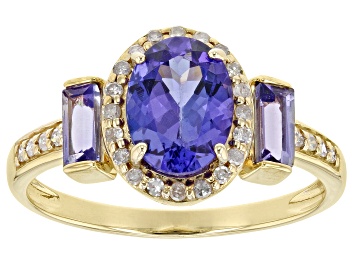 Picture of Pre-Owned Blue Tanzanite 14k Yellow Gold Ring 1.57ctw
