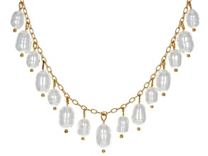 Pre-Owned Baroque Pearl Simulant Gold Tone Necklace