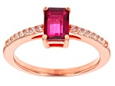 Pre-Owned Magenta Petalite 18K Rose Gold Over Sterling Silver Ring 0.80ctw