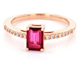 Pre-Owned Magenta Petalite 18K Rose Gold Over Sterling Silver Ring 0.80ctw