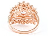 Pre-Owned White Cubic Zirconia 18k Rose Gold Over Sterling Silver Ring 2.86ctw