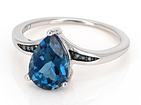 Pre-Owned Blue London Blue Topaz Rhodium Over Silver Ring 1.99ctw