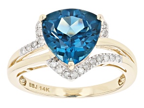 Pre-Owned London Blue Topaz 14k Yellow Gold Ring 4.03ctw