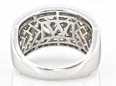 Pre-Owned White Cubic Zirconia Rhodium And 14k Yellow Gold Over Silver Ring 0.94ctw