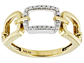 Pre-Owned Moissanite 14k Yellow Gold Over Silver Ring .20ctw DEW.