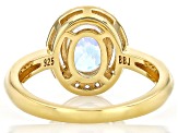 Pre-Owned Mercury Mist® Mystic Topaz 18k Yellow Gold Over Sterling Silver Ring 2.06ctw