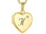 Pre-Owned White Zircon 18k Yellow Gold Over Silver "H" Initial Childrens Heart Locket Pendant With C