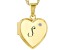 Pre-Owned White Zircon 18k Yellow Gold Over Silver "S" Initial Childrens Heart Locket Pendant With C