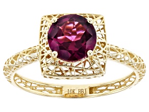 Pre-Owned Purple Garnet 10k Yellow Gold Filigree Ring 1.31ct