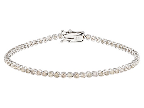 Pre-Owned Diamond 18k White Gold Tennis Bracelet 2.00ctw