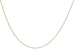 Pre-Owned 14k Yellow Gold 1mm Diamond-Cut Bead 18 Inch Chain