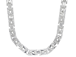 Pre-Owned Sterling Silver 4.4mm Square Byzantine 20 Inch Chain