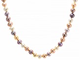 Pre-Owned Multi-Pink Cultured Freshwater Pearls 14k Yellow Gold 18 Inch Strand Necklace