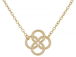 Pre-Owned Gold Tone Clover Necklace