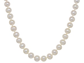 Pre-Owned Genusis™ White Cultured Freshwater Pearl Rhodium Over Sterling Silver Necklace