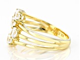 Pre-Owned White Cubic Zirconia 18k Yellow Gold Over Sterling Silver Ring 1.62ctw