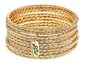 Pre-Owned Gold Tone Bracelet Set of Ten