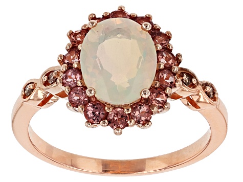 Pre-Owned Ethiopian Opal 10k Rose Gold Ring 1.39ctw