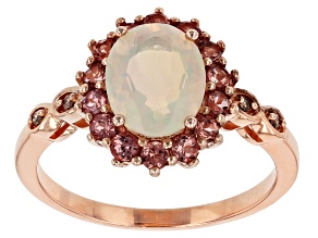 Pre-Owned Ethiopian Opal 10k Rose Gold Ring 1.39ctw