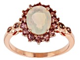 Pre-Owned Ethiopian Opal 10k Rose Gold Ring 1.39ctw