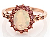 Pre-Owned Ethiopian Opal 10k Rose Gold Ring 1.39ctw