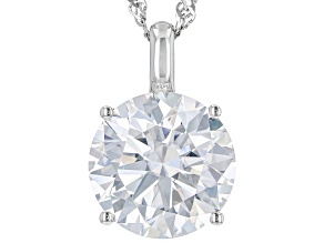 Pre-Owned Moissanite Platineve Solitaire Pendant 7.75ct DEW
