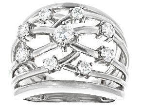 Pre-Owned Moissanite Platineve Ring .87ctw DEW.