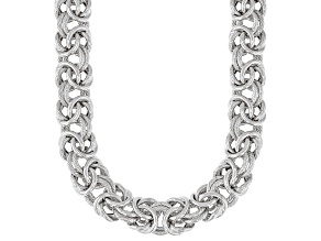 Pre-Owned Judith Ripka Rhodium Over Sterling Silver Byzantine Verona Necklace with Cubic Zirconia Ac