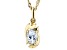 Pre-Owned Blue Aquamarine 18k Yellow Gold Over Sterling Silver Pisces Pendant With Chain 0.59ct