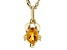 Pre-Owned Yellow Brazilian Citrine 18k Yellow Gold Over Sterling Silver Scorpio Pendant With Chain 0