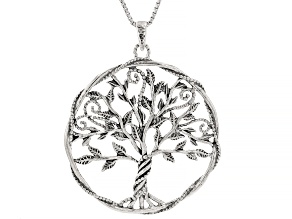 Pre-Owned Sterling Silver Tree of Life Pendant With Chain