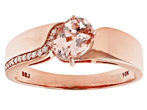 Pre-Owned Peach Morganite 10k Rose Gold Ring 1.01ctw
