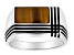 Pre-Owned Brown Tigers Eye Sterling Silver Men's Ring