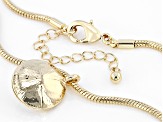 Pre-Owned White Crystal Gold Tone Solitaire Necklace