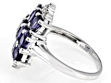 Pre-Owned Purple Iolite Rhodium Over Sterling Silver Ring 2.08ctw