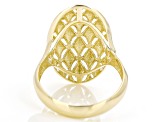 Pre-Owned 10k Yellow Gold Oval Patterned Ring