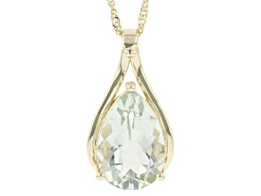 Pre-Owned Prasiolite 10k Yellow Gold Pendant with Chain 2.20ct